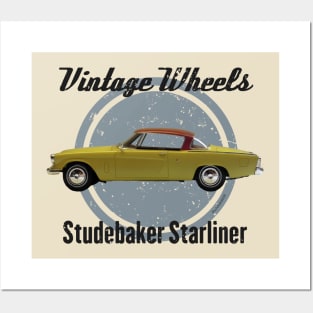 Vintage Wheels - Studebaker Starliner Posters and Art